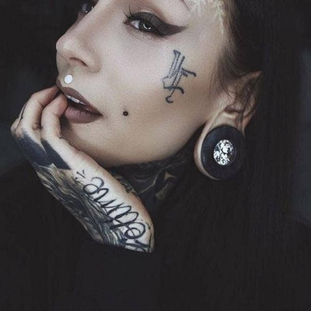 1767 Likes 9 Comments  Sabryna Setra  sabrynasetra on Instagram    Face tattoos for women Small face tattoos Face tattoos