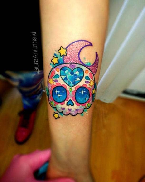 Skull and Dagger Tattoo, Rose and Skull Tattoo, Dagger and Rose Tattoo,  Skull Sticker, Halloween Sticker, Halloween Skull Art, 