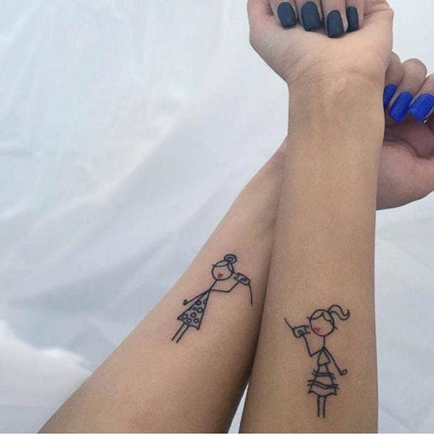 Big Sister Little Sister Temporary Tattoo / Matching Tattoo / Bff Tattoo /  Best Friend Tattoo - Etsy