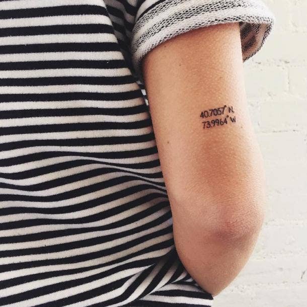 31 Very Stylish Coordinate tattoos for Cool BodyArt! - Page 26 of 31 -  TattoFit.Com Best Tattoo Blog! | Coordinates tattoo, Ribcage tattoo, Tattoo  font