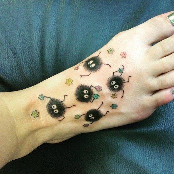 simple star foot tattoos