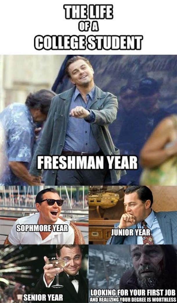 college senior meme finals