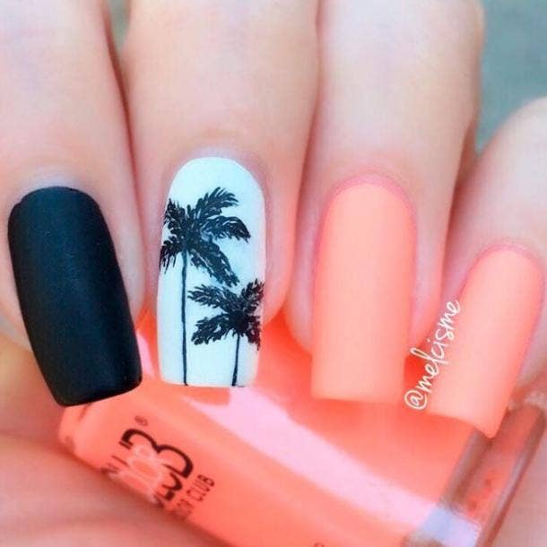 Easy to try Beach nail art!