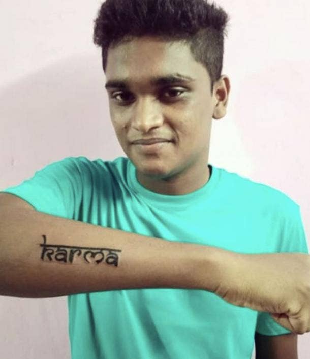 Karma - a universal law that simply means everything you do comes back to  you. This tattoo is a reminder that good karma comes from truel... |  Instagram