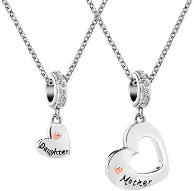 CharmSStory Heart Love Mom Mother Daughter Son Charm Dangle Beads Charms  For Bracelets