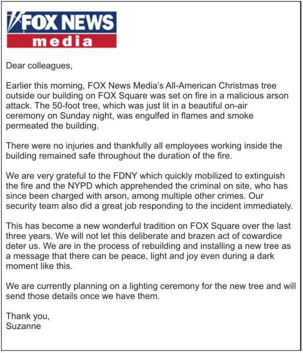 Why Was The Fox News Christmas Tree Set On Fire  News Anchor React - 44