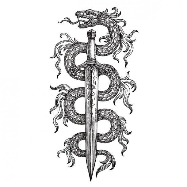 Dragon Sword Tattoo by darghon on DeviantArt