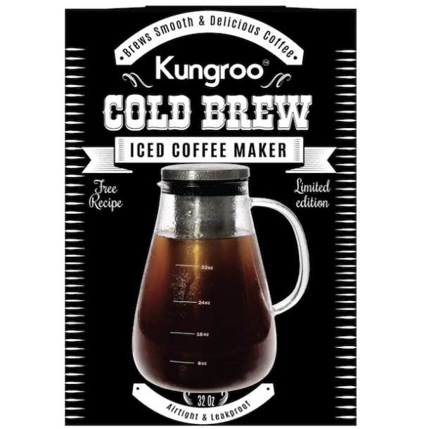 Kungroo Glass Cold Brew Coffee Maker, 32oz
