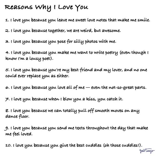 100+ Reasons Why I Love You — A Comprehensive List