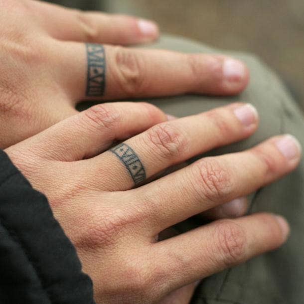 40 Unique Wedding Ring Tattoos For Couples 2021  YourTango