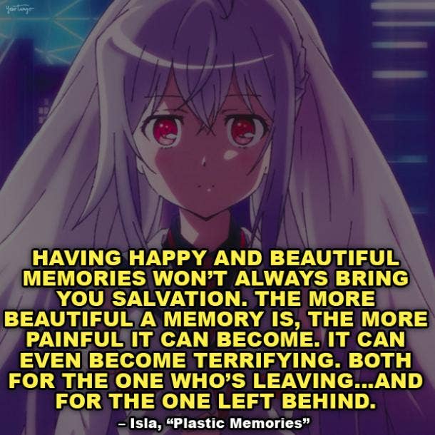 Plastic Memories  Plastic memories, Anime qoutes, Anime love quotes