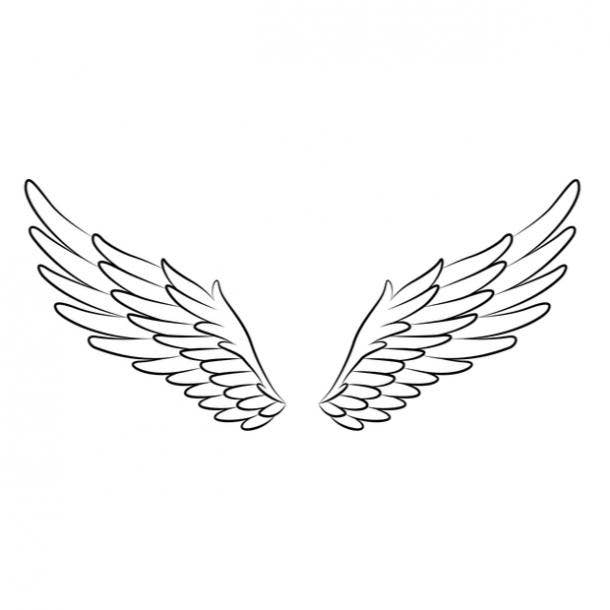 Angel wings icon vector image on VectorStock | Angel wings tattoo simple,  Angel wings icon, Tiny tattoos for girls