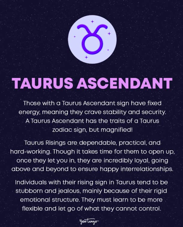 taurus rising sign traits