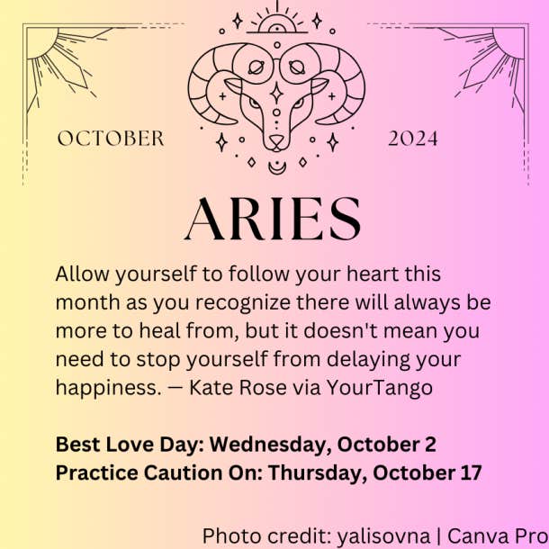 What The 2024 Love Horoscope Predicts For Aries Zodiac Signs