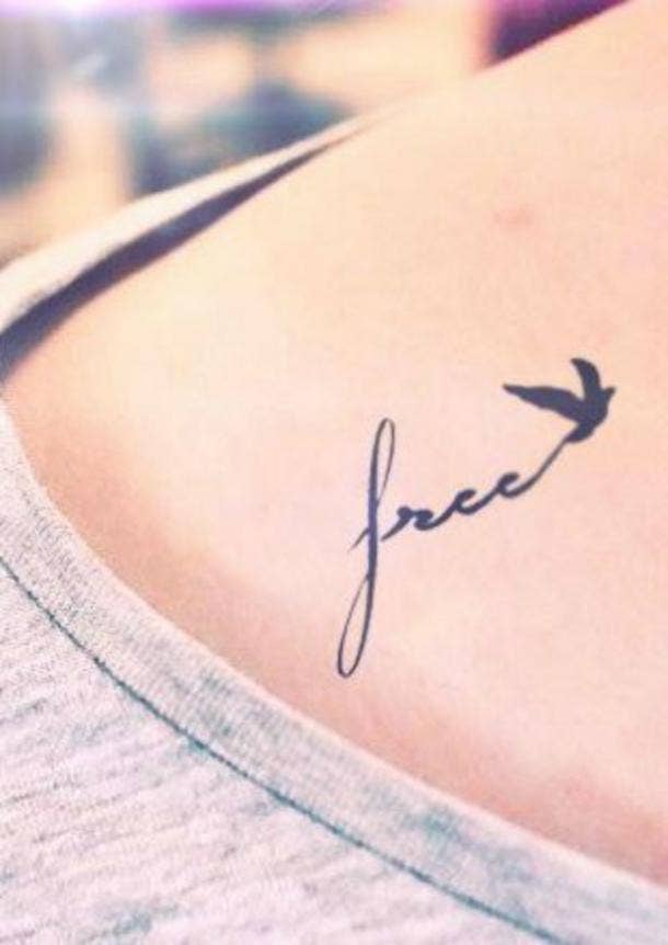 dare to be free tattoo idea  Trendy tattoos, Tattoos for women, Free  tattoo