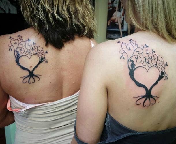 mother daughter tree tattoo
