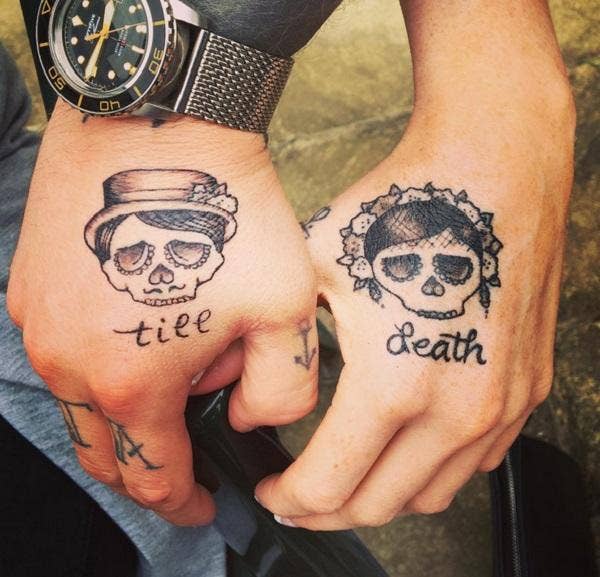 LaLa - Tattoo Artist | Awesome couple tattoos! #yinyang #yinyangtattoo  #wolf #wolftattoo #blackwork #couplestattoo #matchingtattoos #couplegoals  #pretty #prett... | Instagram