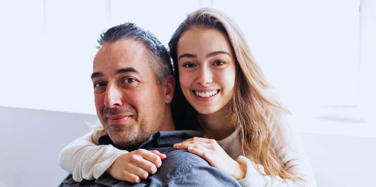 Father and daughter hugging