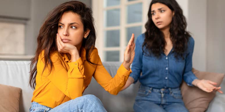 Two women arguing