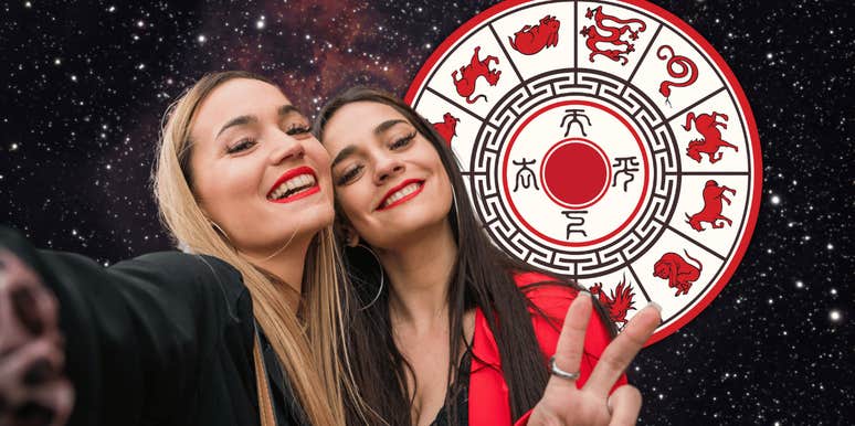 two smiling women with chinese zodiac signs luckiest day december 2024 