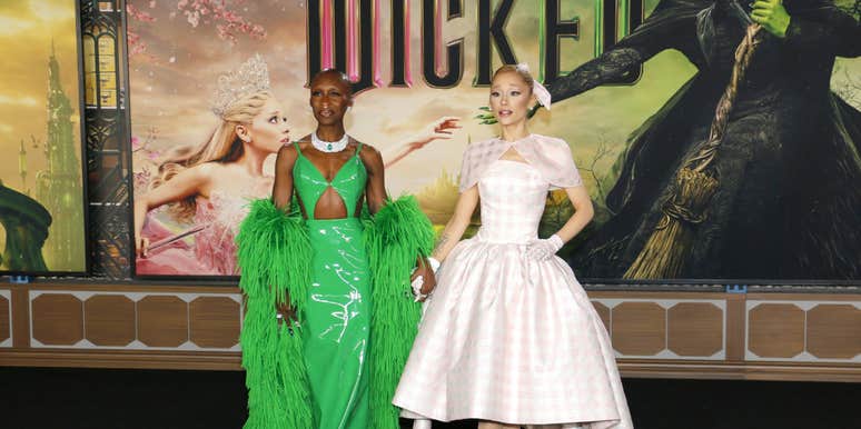 Arianna Grande and Cynthia Erivo at Wicked premiere