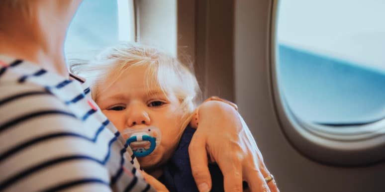 Sick baby on a plane