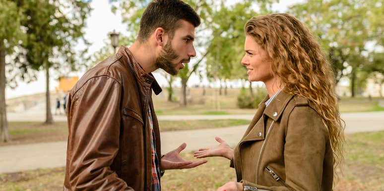 Man and woman having argument