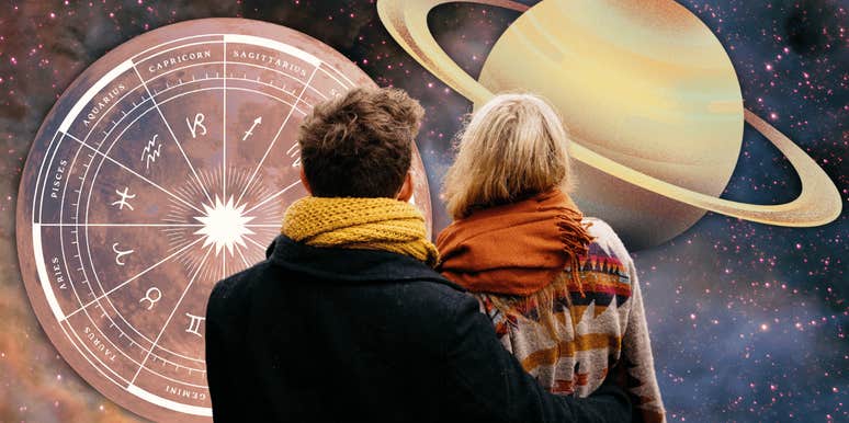 couple looking at planets in january 2025 monthly love horoscope