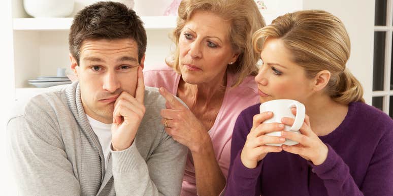 Mother-in-law telling man to save his money for her retirement