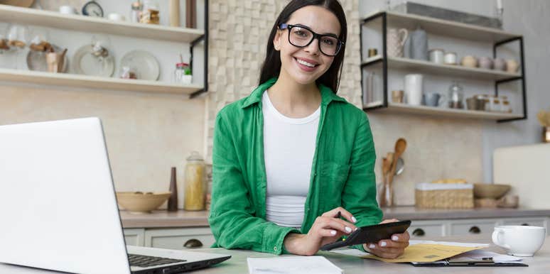 Woman paying herself first