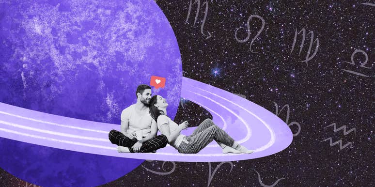 couple on saturn with zodiac signs bad luck relationships end