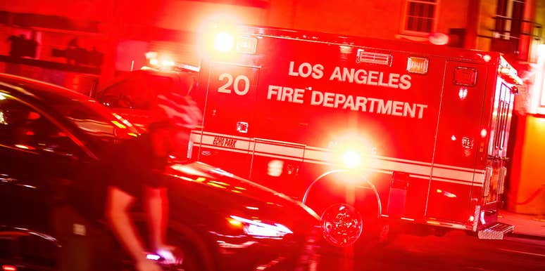 Los Angeles fire department responding to the Palisades Fire