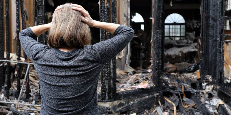 Woman who lost her home in a fire