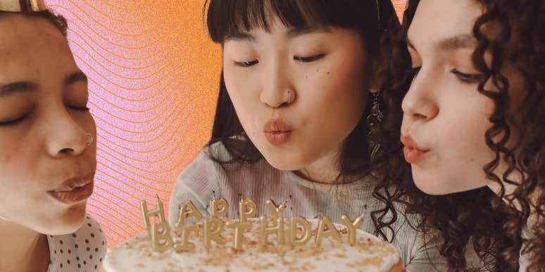 girls blowing out birthday cake candles last digit reveals fortune 2025