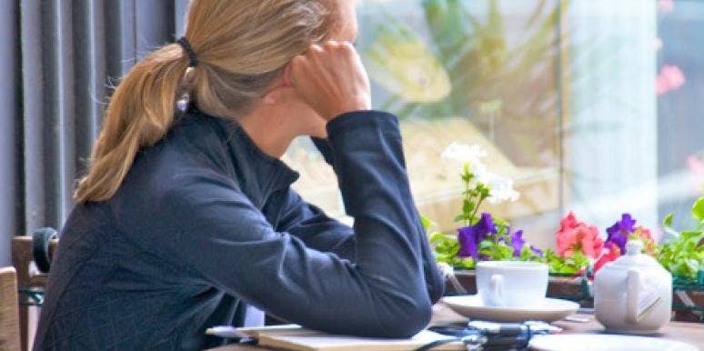 woman waiting for call