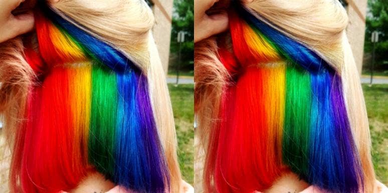 Hidden Rainbow Hair Is A Cool Way To Make A Subtle Statement