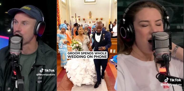 Groom Faces Backlash For Being Glued To His Phone As He And His Bride