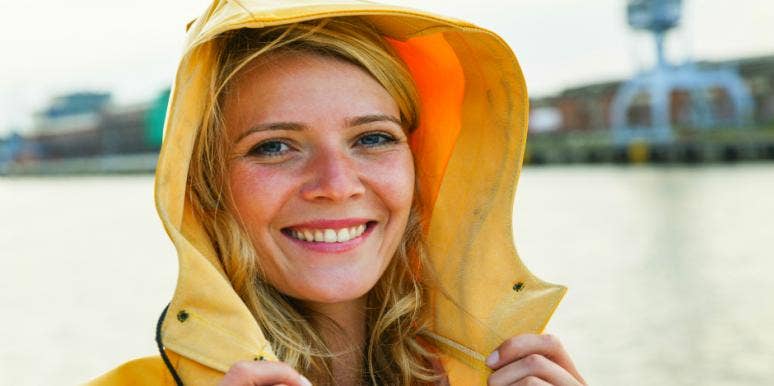 women in rainwear