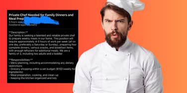 chef angry about craigslist ad in which family tried to hire a private chef for $250 a week
