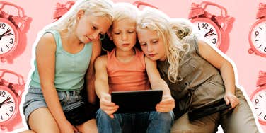 Kids being lazy during screen-time
