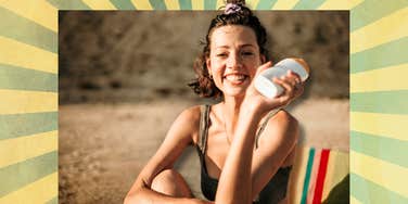 Woman getting outside in some sun, making her happy 