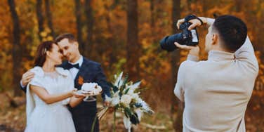 wedding photographer taking pictures