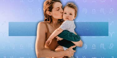 mom kissing baby with zodiac sign easy care for