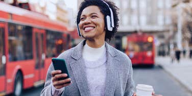 Liberated woman finds the ways to be happy alone.