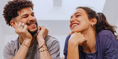 Couple displays the signs of true love-at-first-sight.