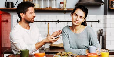 French chef husband, berating wife's physical appearance over beignets. 