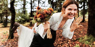 Couple taking their marriage vows.