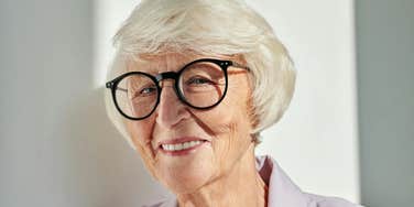 older woman smiling