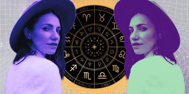 duplicate woman showing polar opposite zodiac signs similar traits