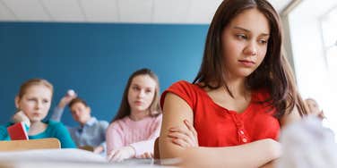 Teen girl being bullied